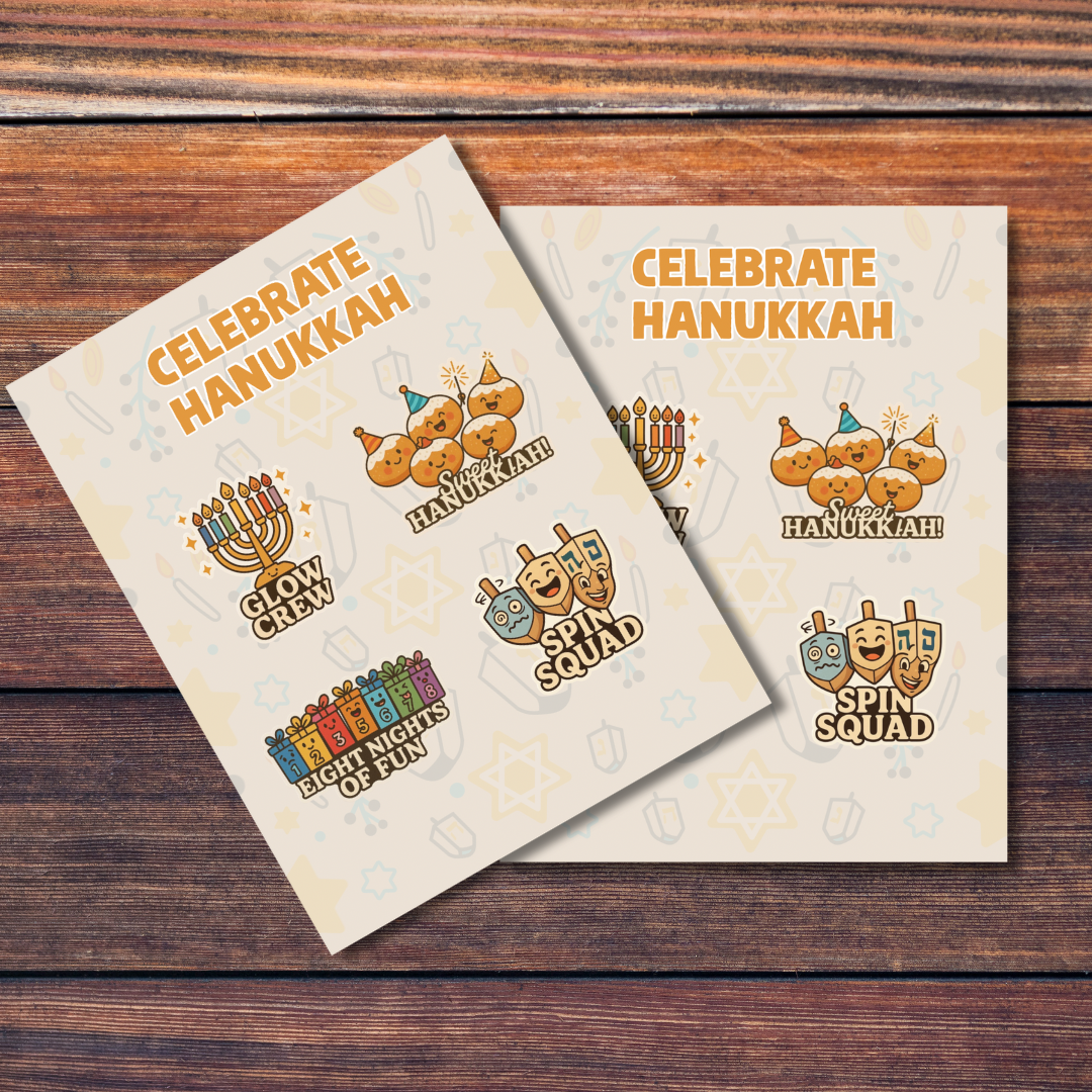 Celebrate Hanukkah – 8 Piece Sticker Collection
